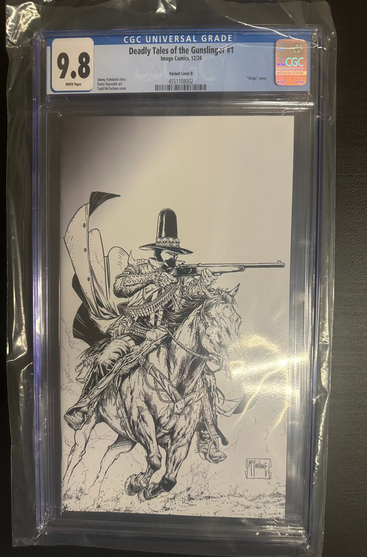 Deadly Tales of the Gunslinger Spawn #1 Cover D Incentive Todd McFarlane Black & White Virgin Cover